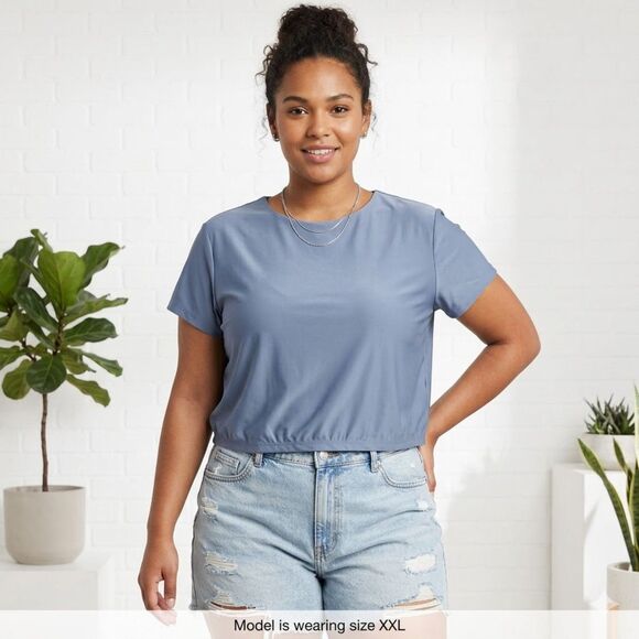 wild fable Tops - Wild Fable Women's XXL Slate Blue Tshirt Tee Short Sleeve Athleisure Top Blouse